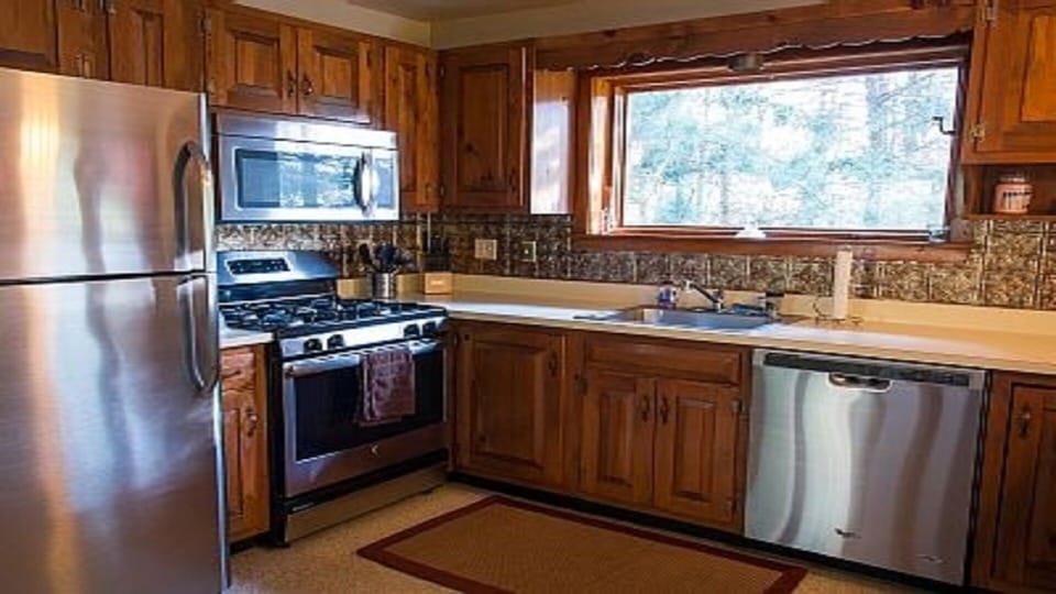 Fully stocked kitchen with new appliances