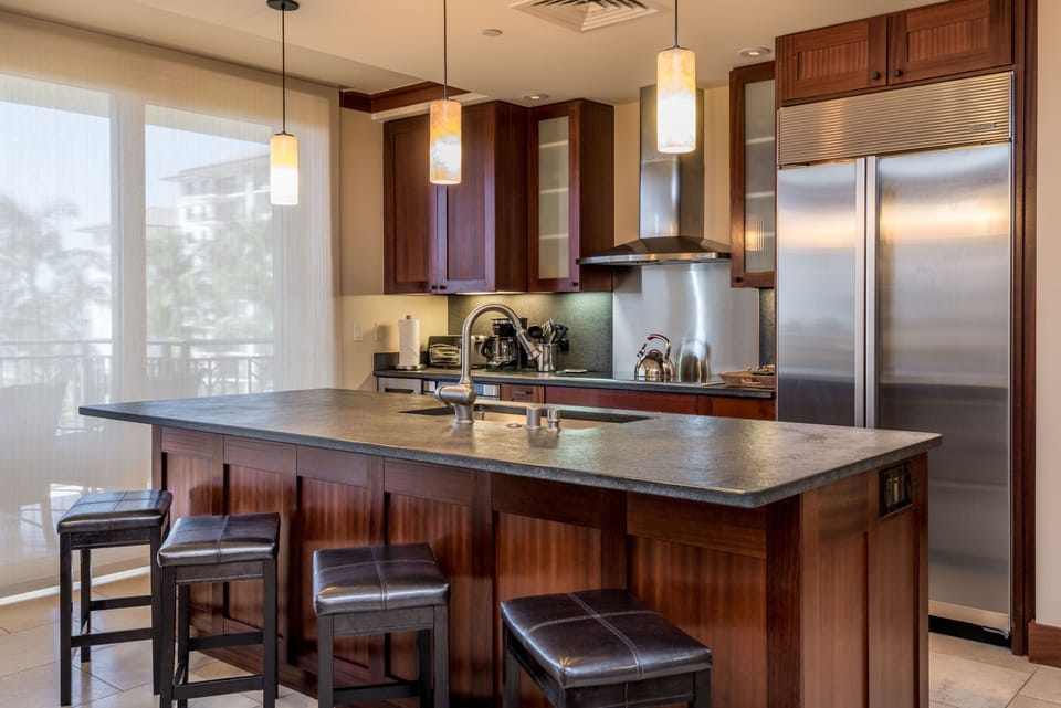 Cook delicious meals in this gourmet kitchen.