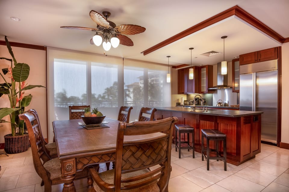 Open concept living area allows families to interact with one another.