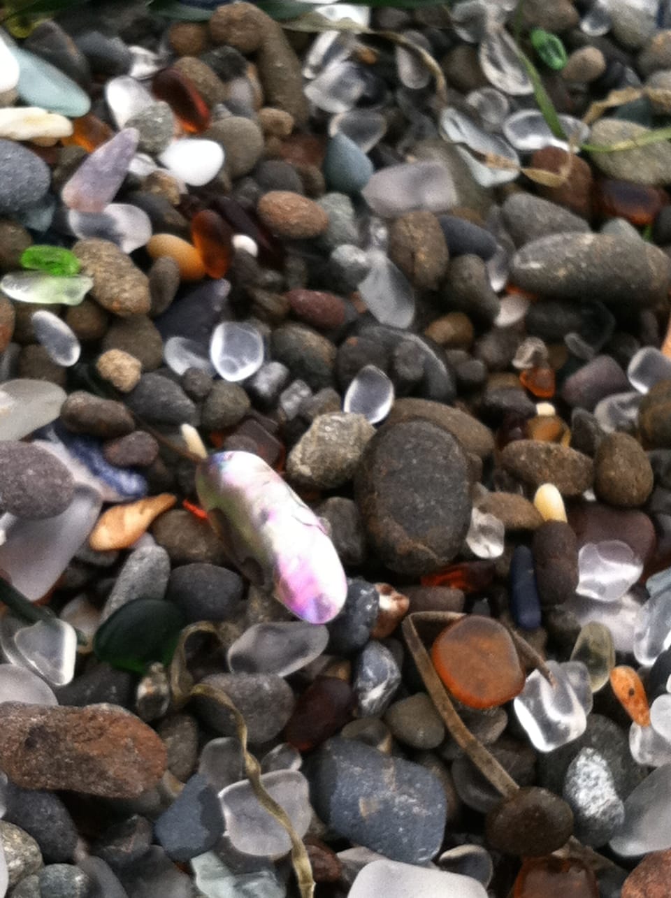 Beach glass at Glass Beach
