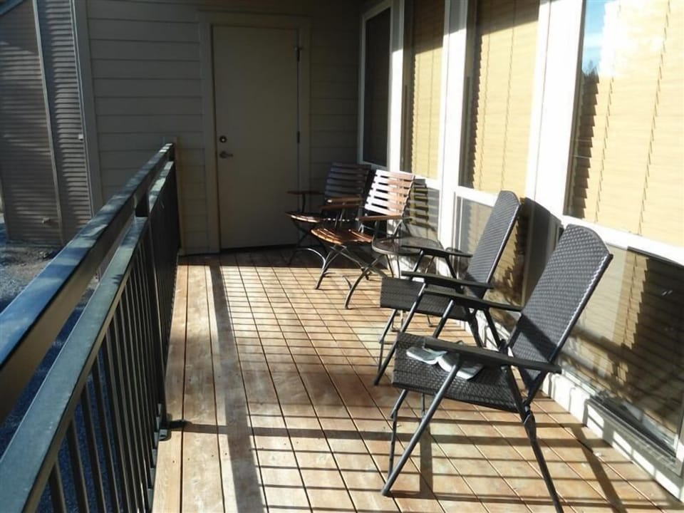 sunny south-facing deck