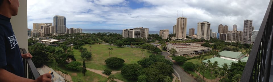 Panoramic view from our unit
