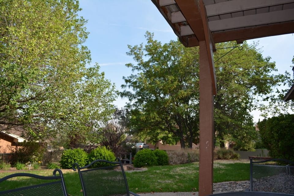 backyard covered dining with grill
