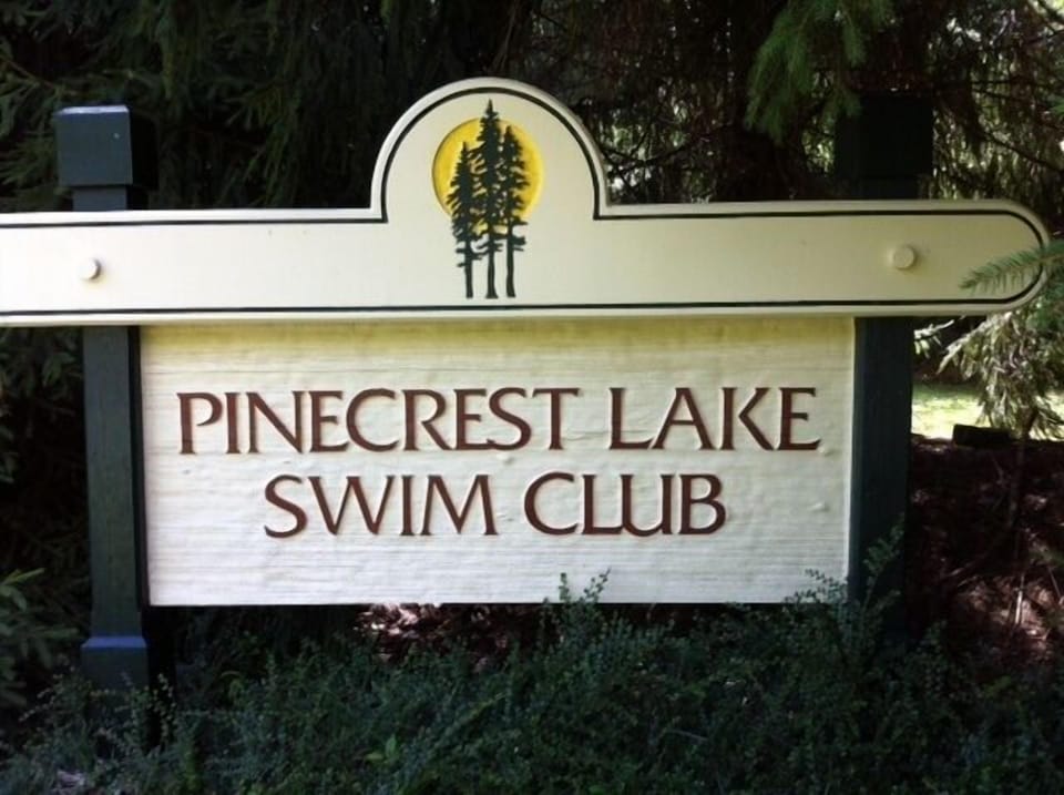 The swim club is right across the street.