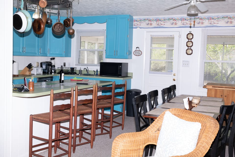 View of Kitchen and dining area from Living Room.