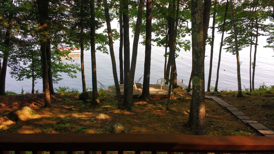 Boardwalk down to the lakeside platform and dock