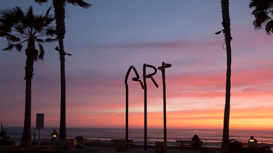 Beach Art at Sunset