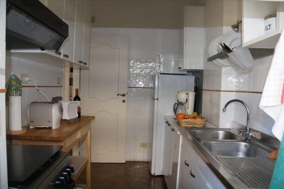 the kitchen