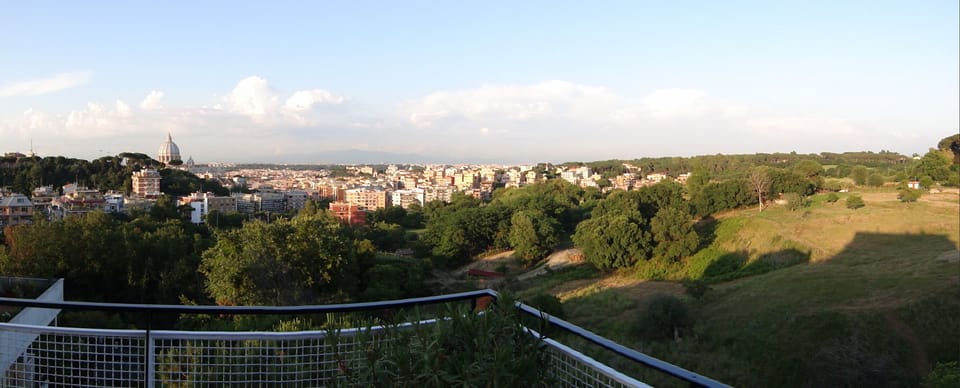 the wide view from the terrace