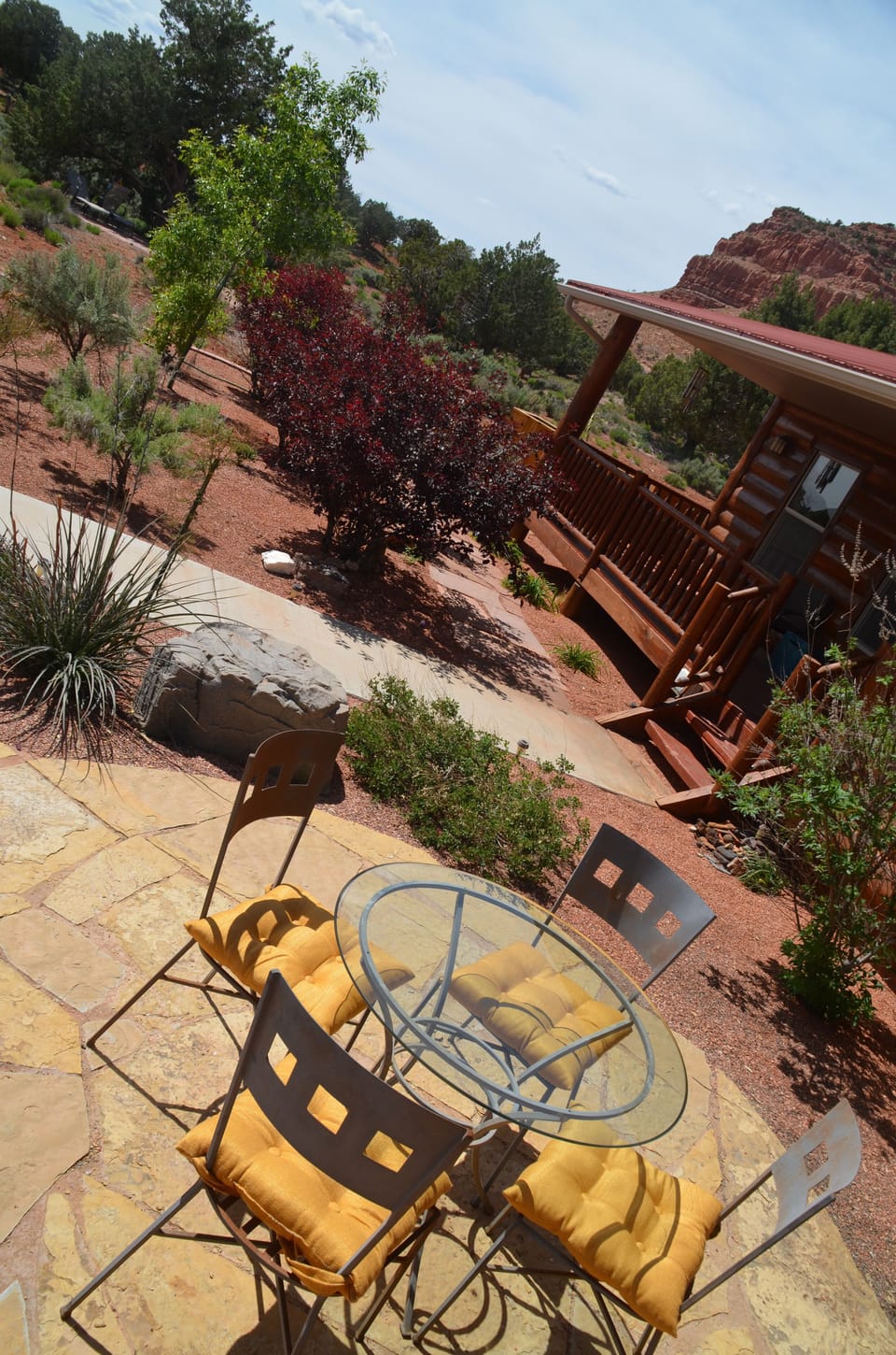 Outdoor dining patio.
