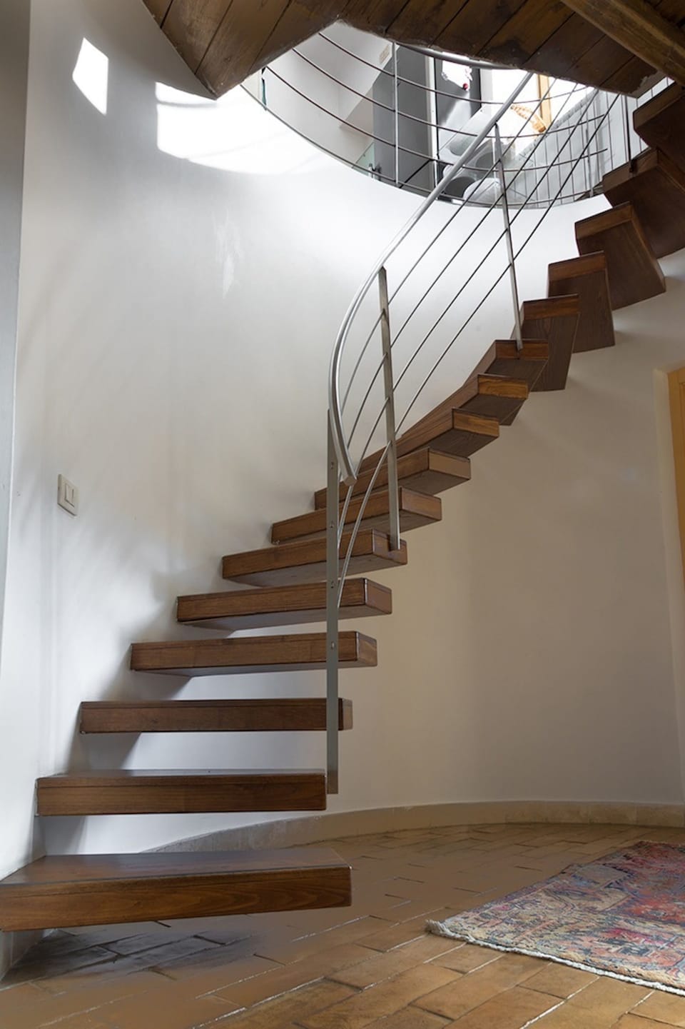 Stairs to the living room 