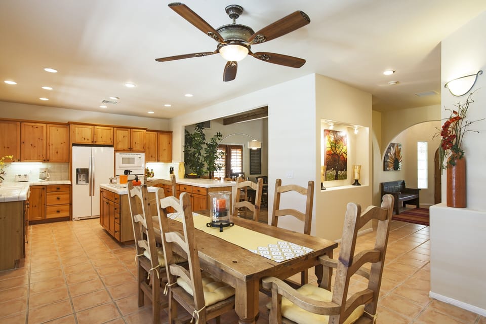 Dining area looking at kitchen