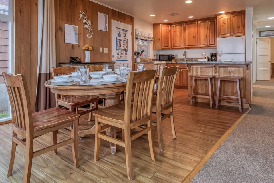 Kitchen and dining areas