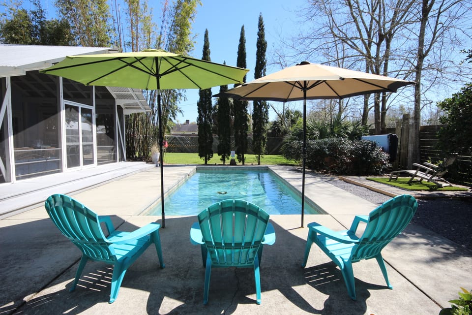 View of Pool from seating area