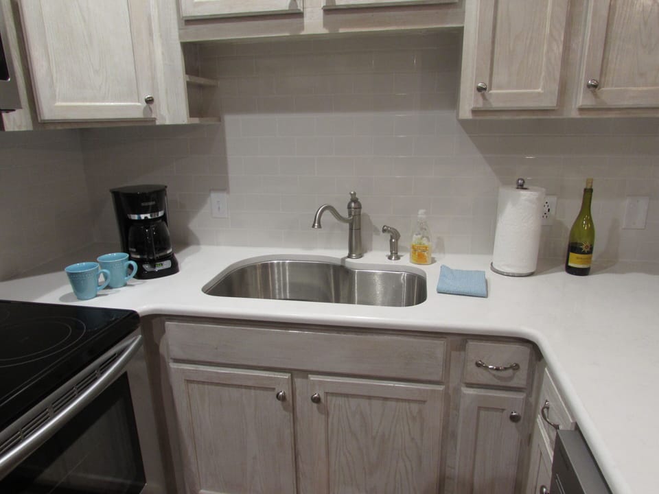 New sink with garbage disposal.