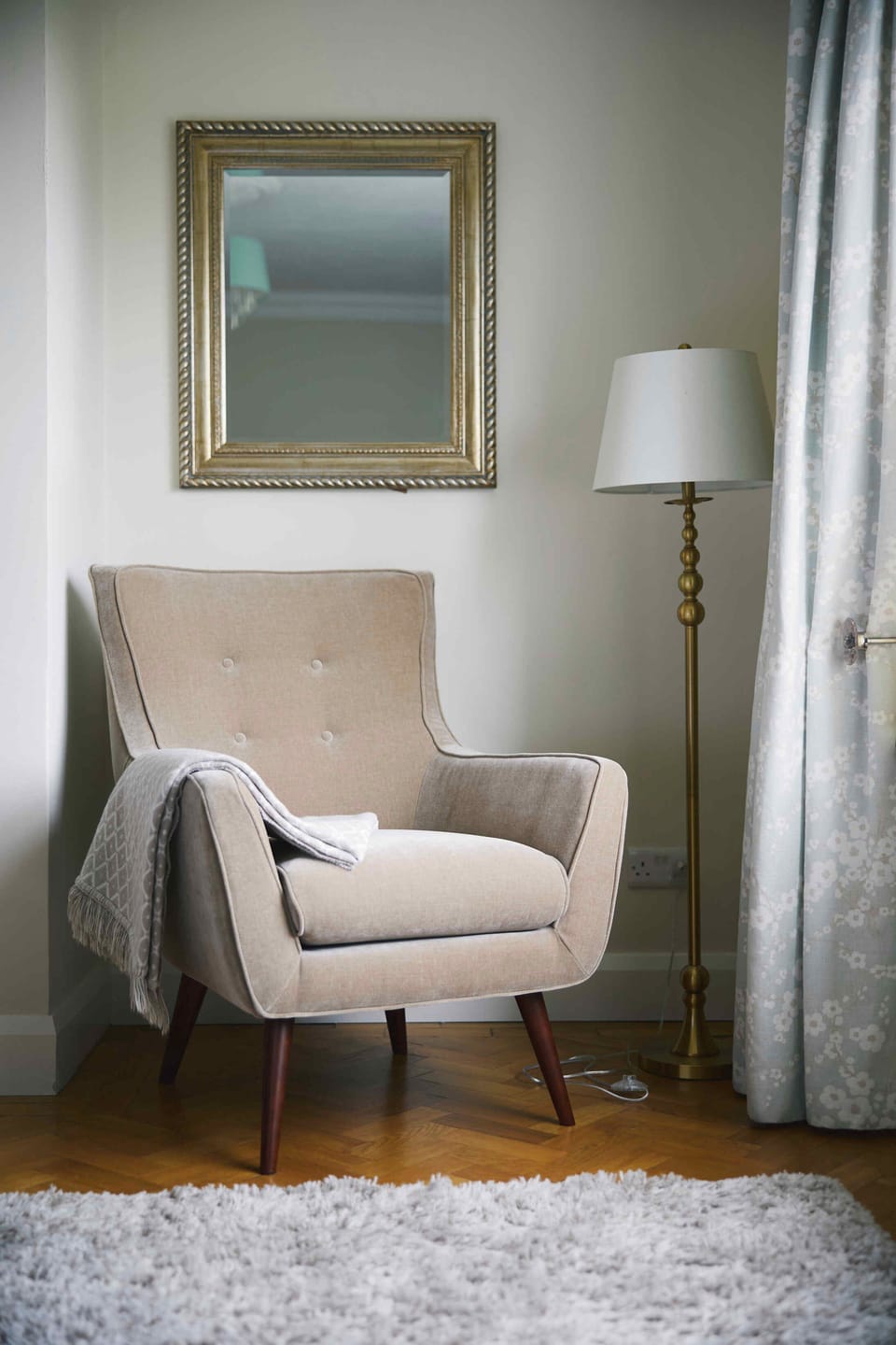 Master bedroom with super king bed and  view out onto our horse paddock. 