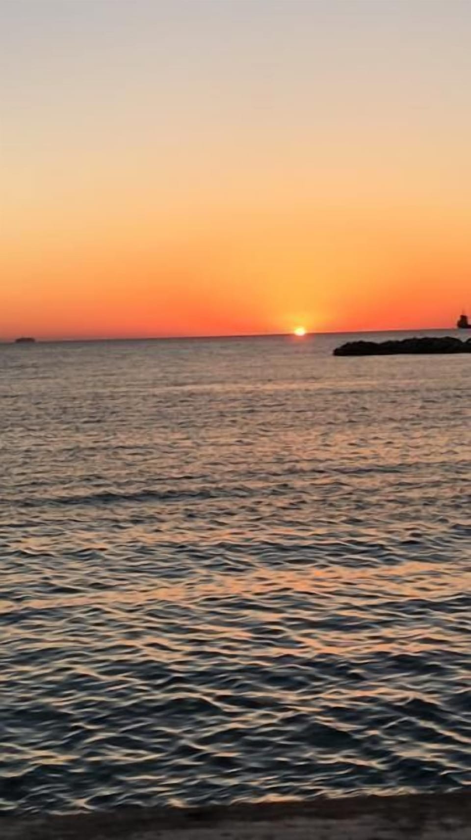 Sunset from private beach