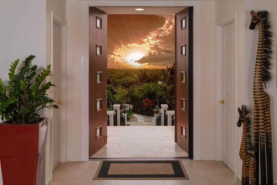 Experience the awe-inspiring beauty of mesmerizing sunsets right from the doorway of your grand penthouse, creating unforgettable moments that will leave you enchanted