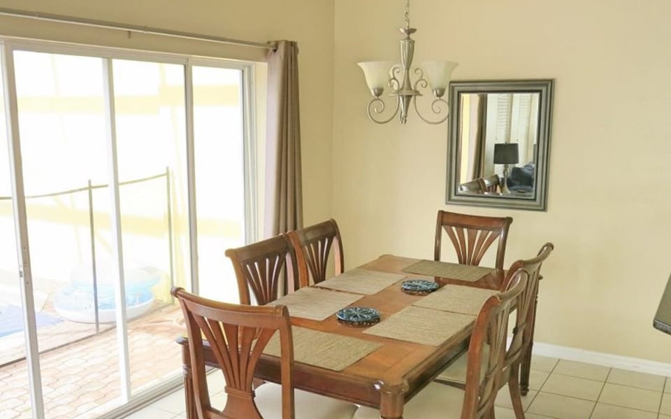 dining for six and fully equipped kitchen