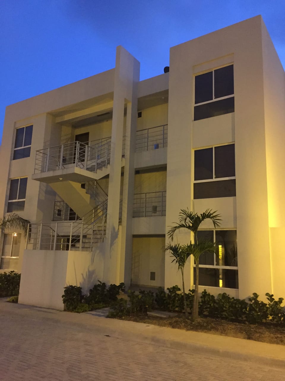 view from back, unit is the top right window