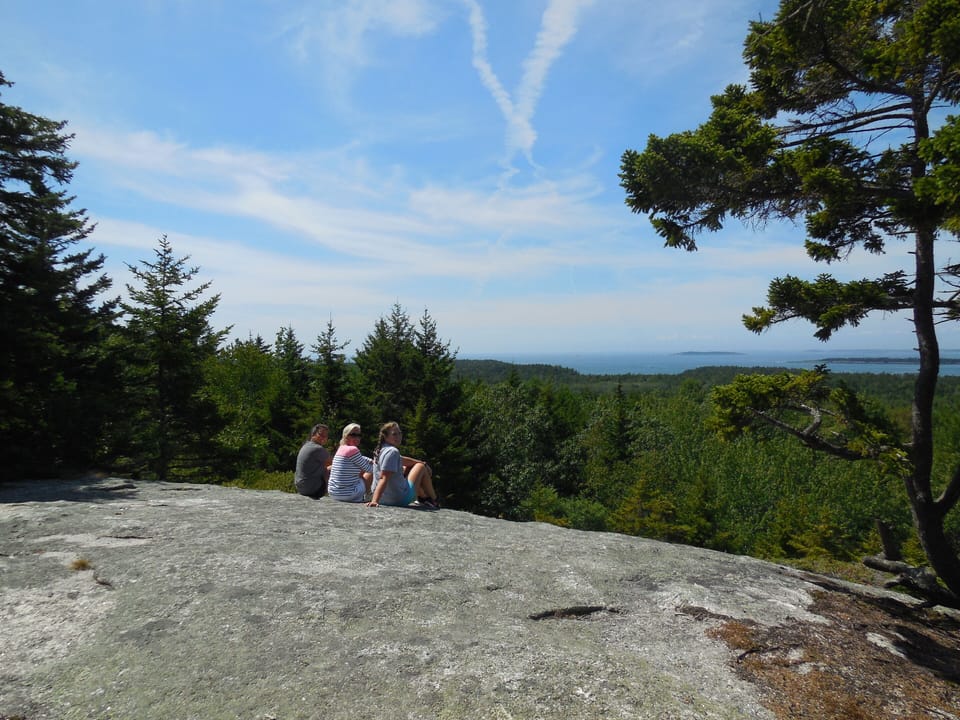 HIke up to amazing vistas with views of Casco Bay to Portland.
