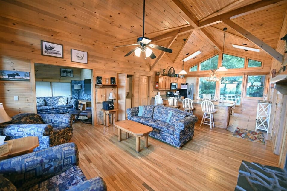 6br/5ba Pet Friendly Blue Ridge cabin rental with mountain view and Hot Tub
