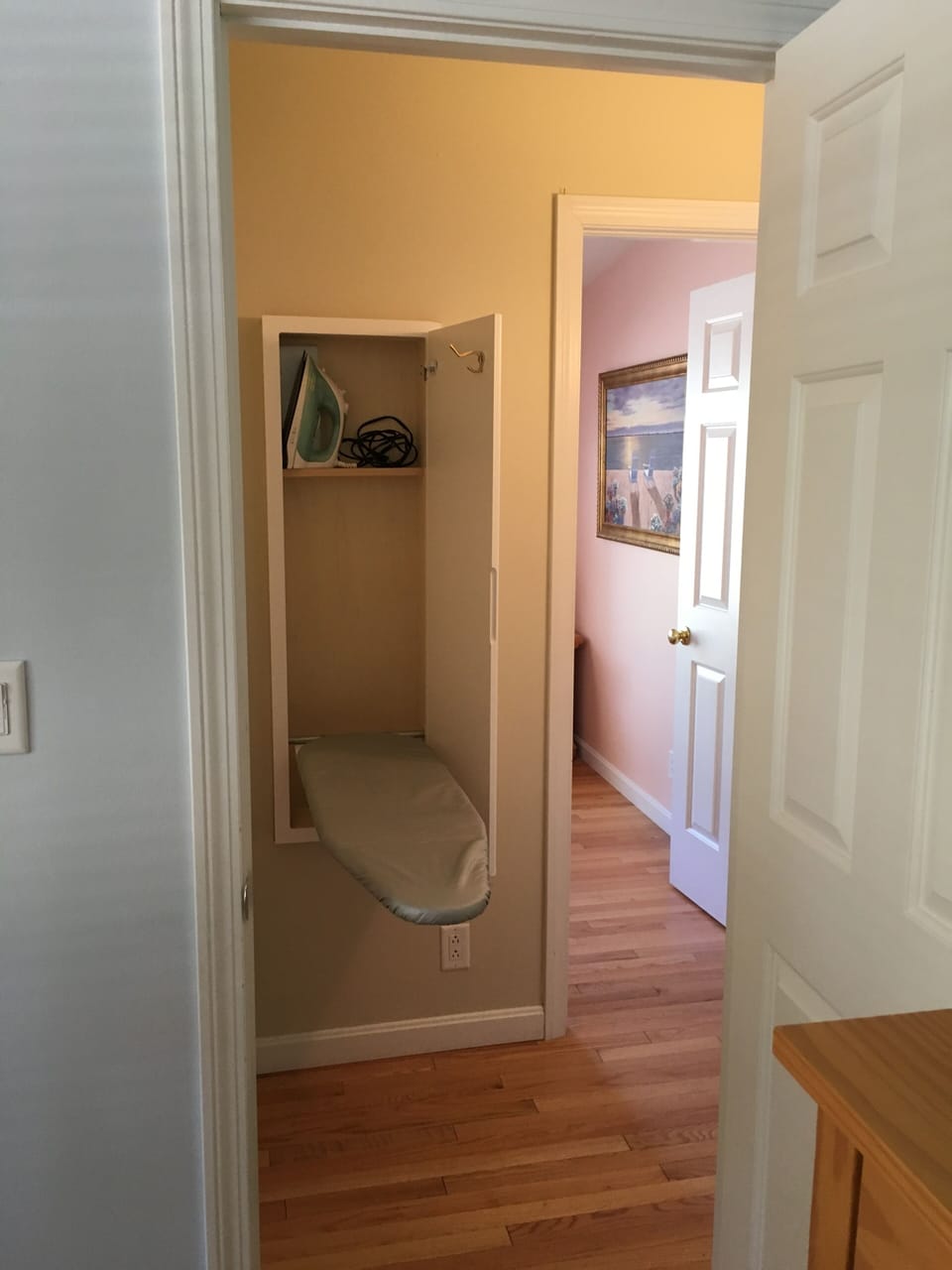 Foldout Ironing Board.