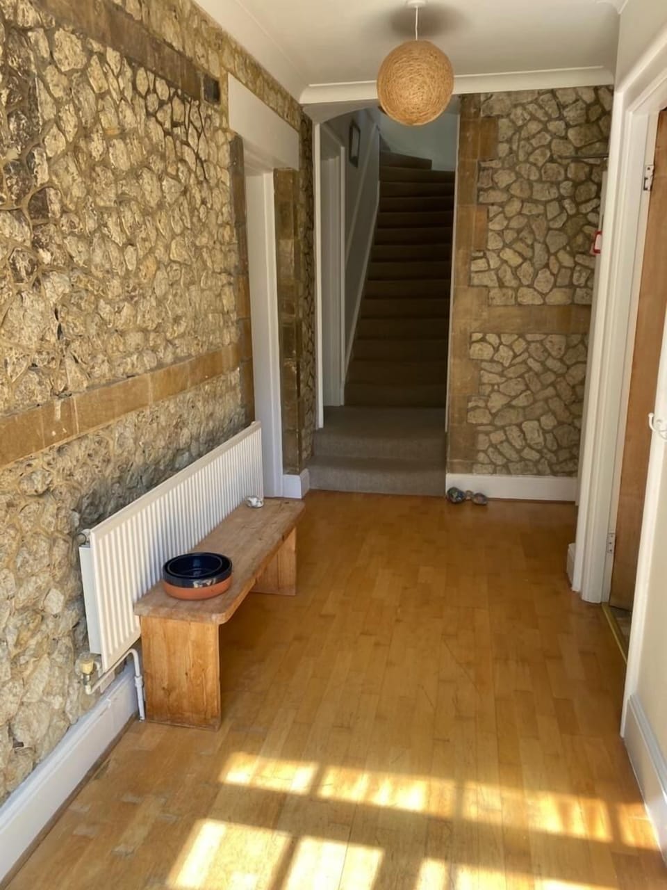 The hallway as you come in from the patio. 