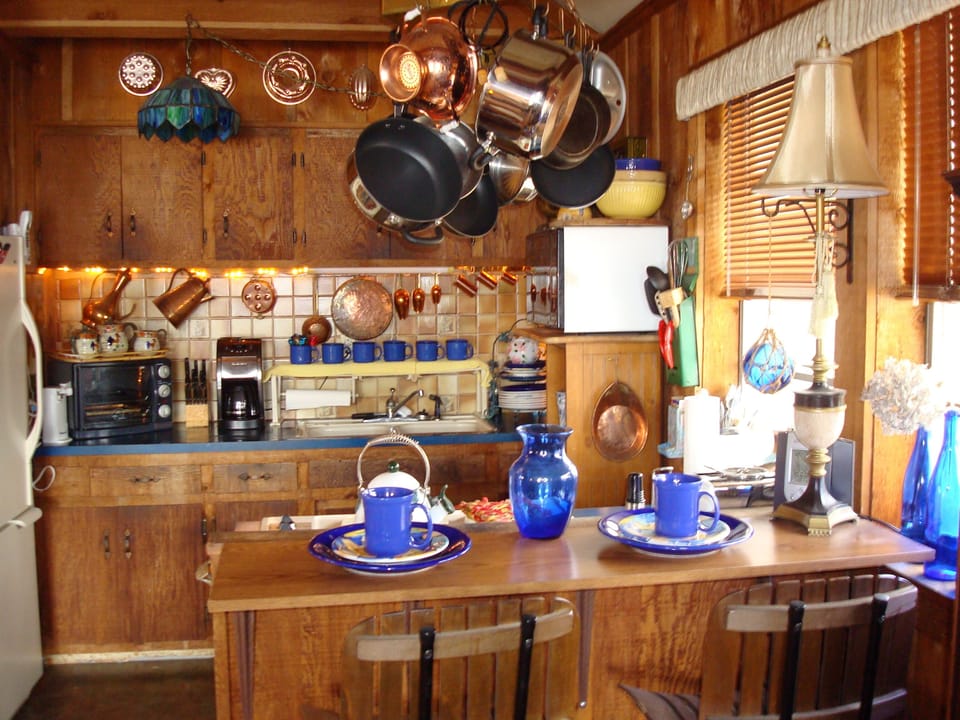 Cozy Kitchen..part of the original one-room cabin that started it all.