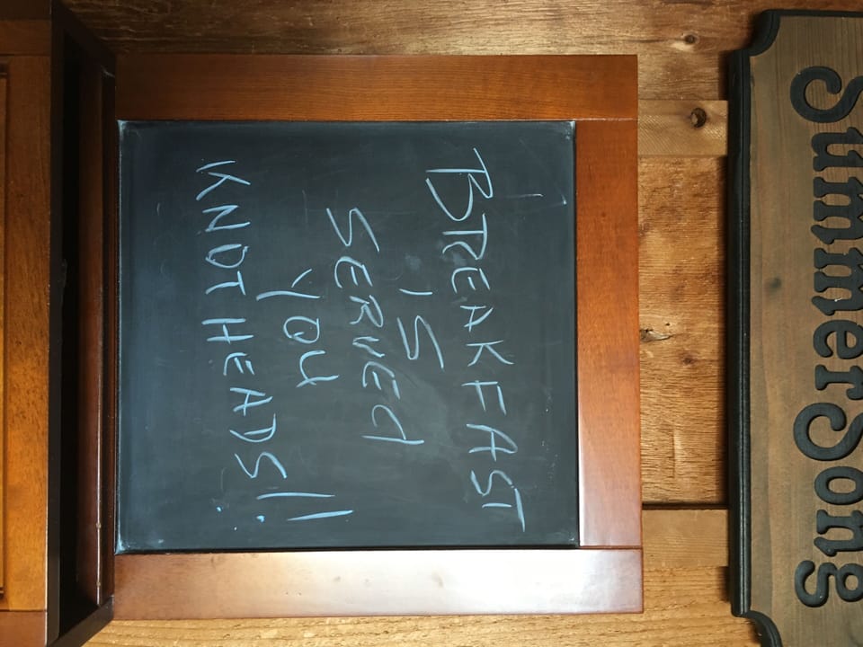 Message left by great guests!  Sorry, but can't seem to get site to rotate it.