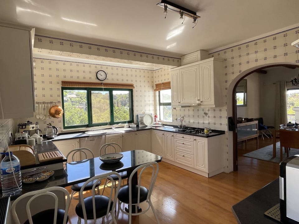 Kitchen with dining island