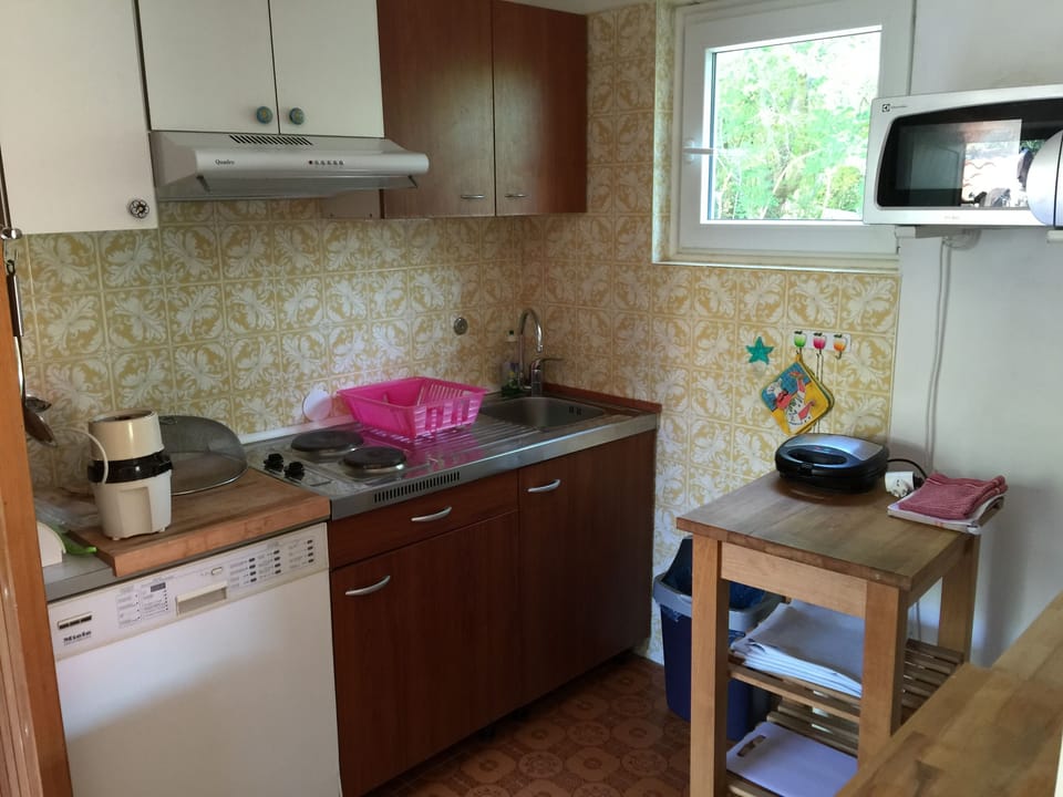 Open kitchen with dishwasher, micro-way and cooking stove