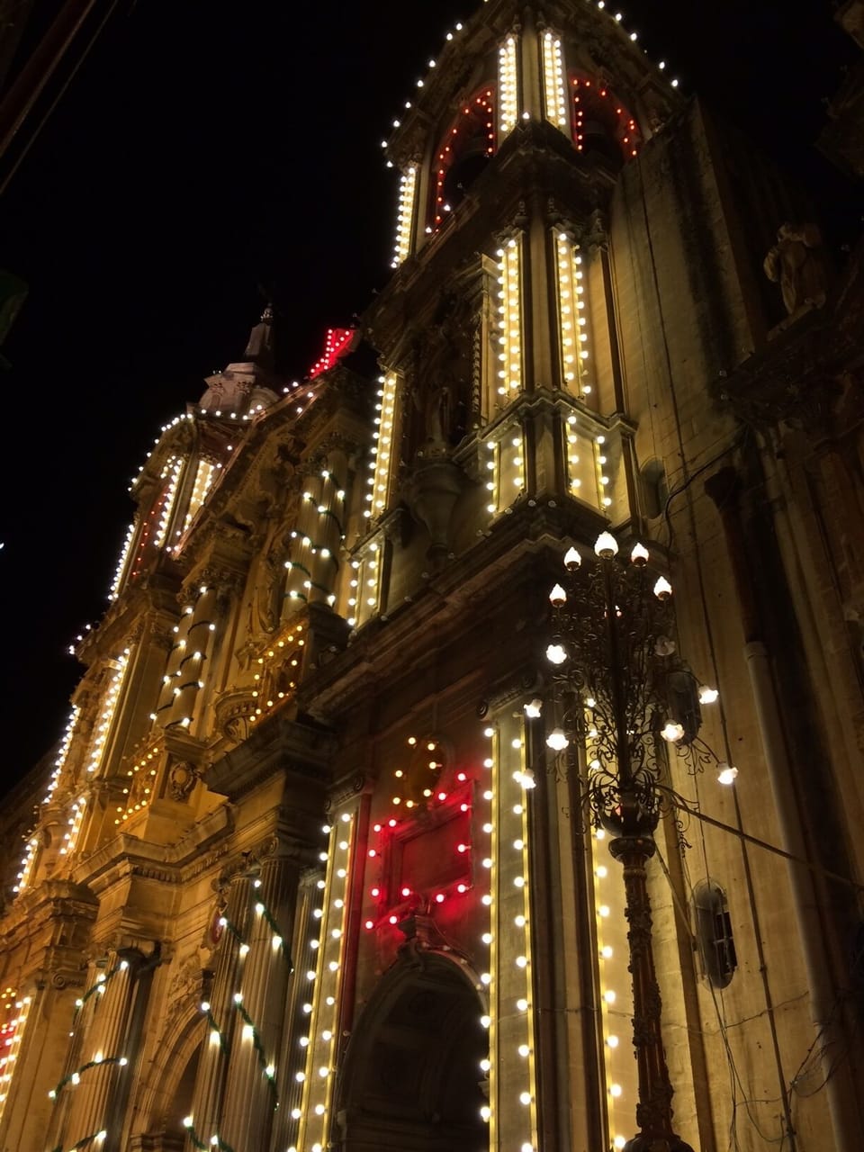 St Paul's Shipwreck Church lit up during festivities (street adjacent to studio)
