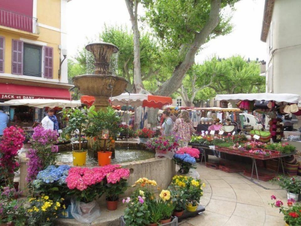 the market around the famous fountain