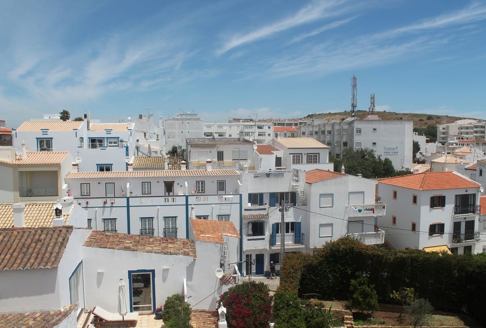 View across village from terrace