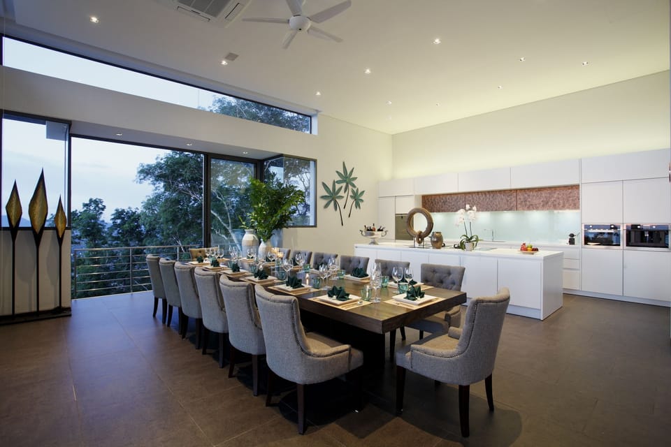 Villa Zavier indoor dining and kitchen