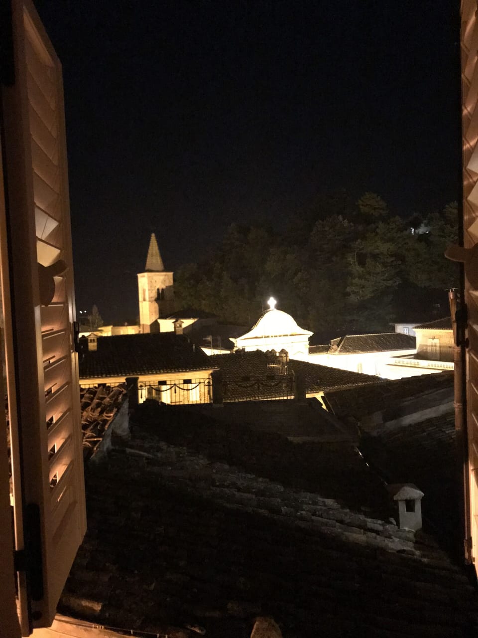Night-time view from master bedroom