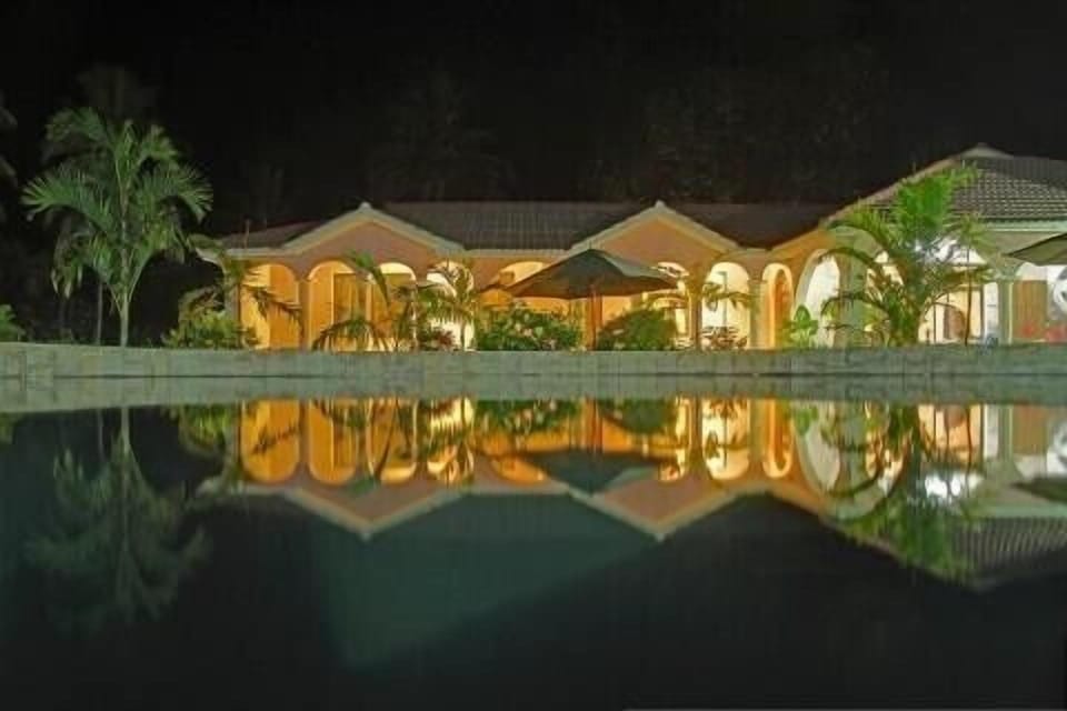 Luxury villa at evening hours