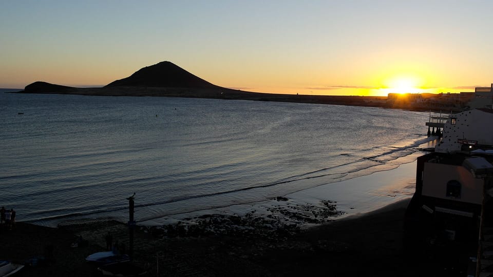 El Medano Bay at sunset 