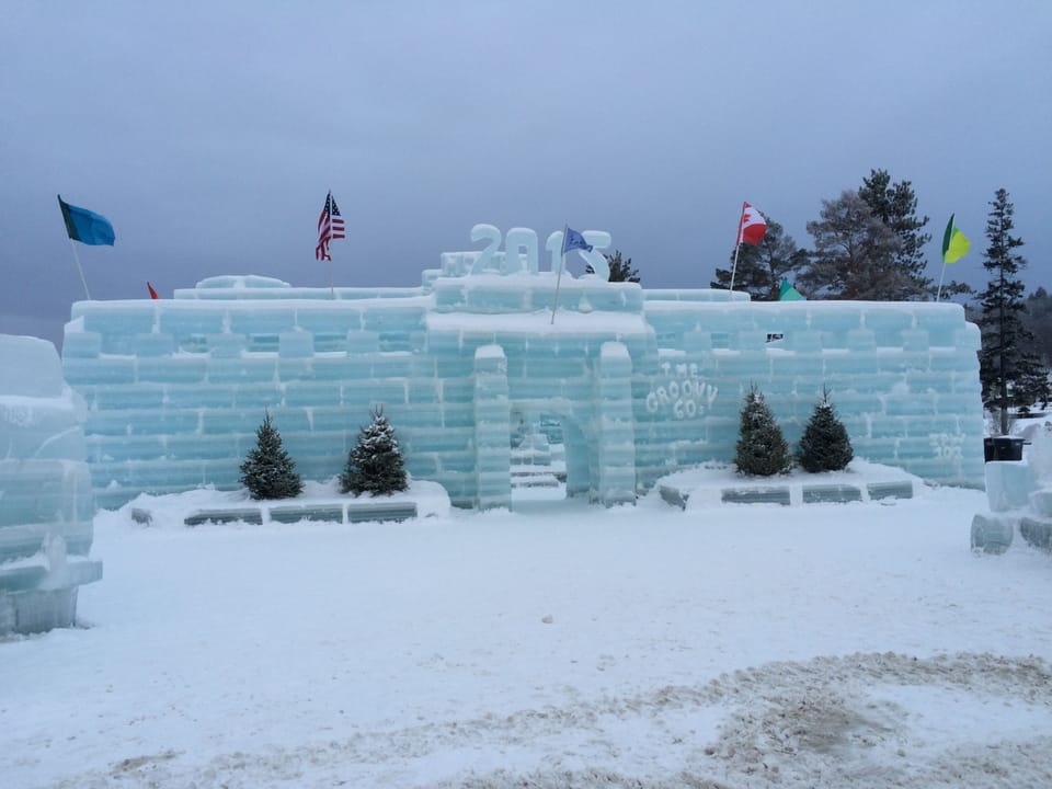 The  Ice Palace is part of the annual  Winter Festival in 
Saranac Lake.