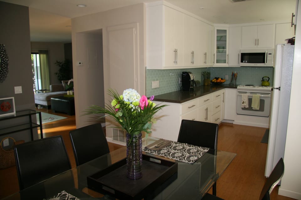Dining room and kitchen