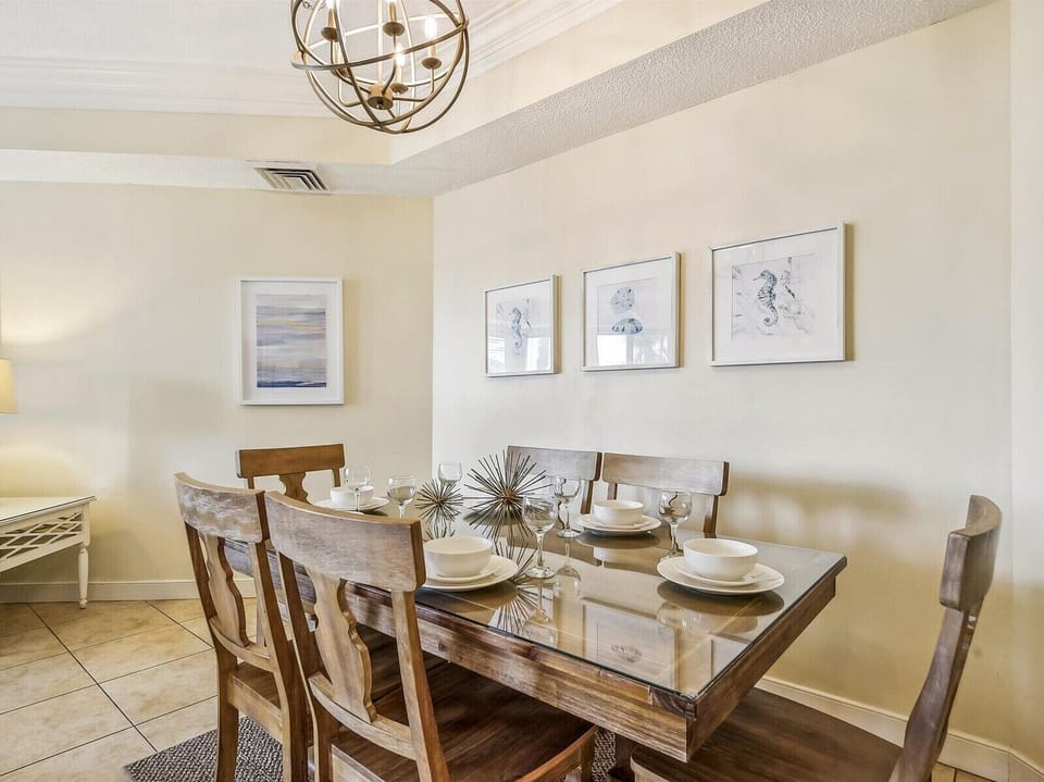 Dining Table with Seating for Six at 2102 Sea Crest