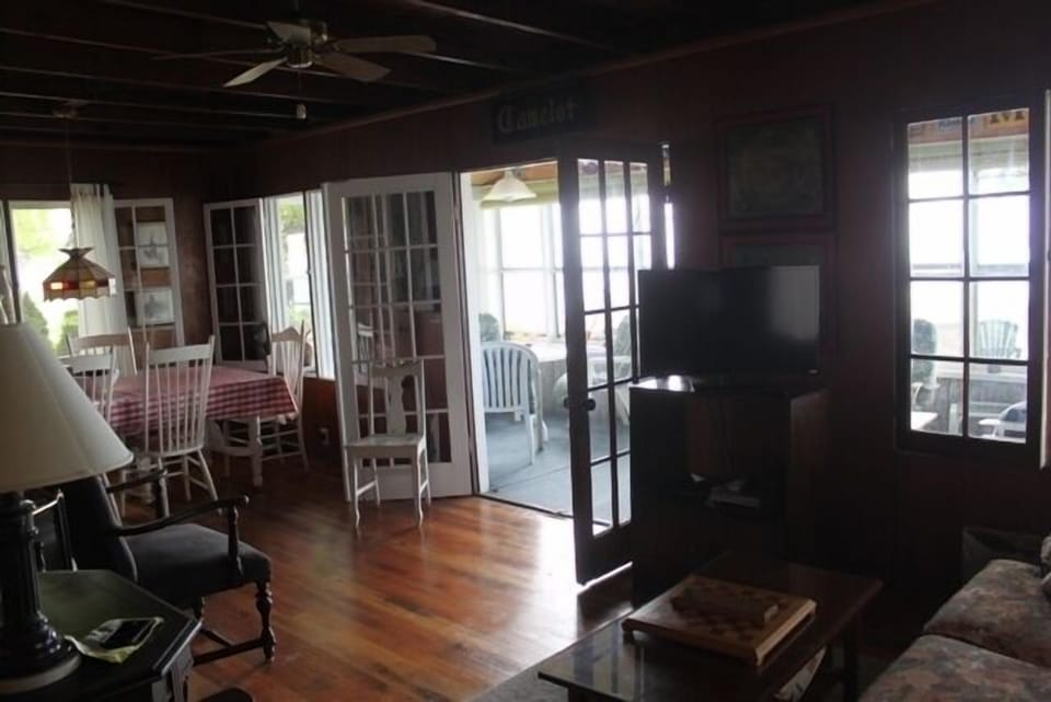 Dining /living area leading to the screened in porch area 