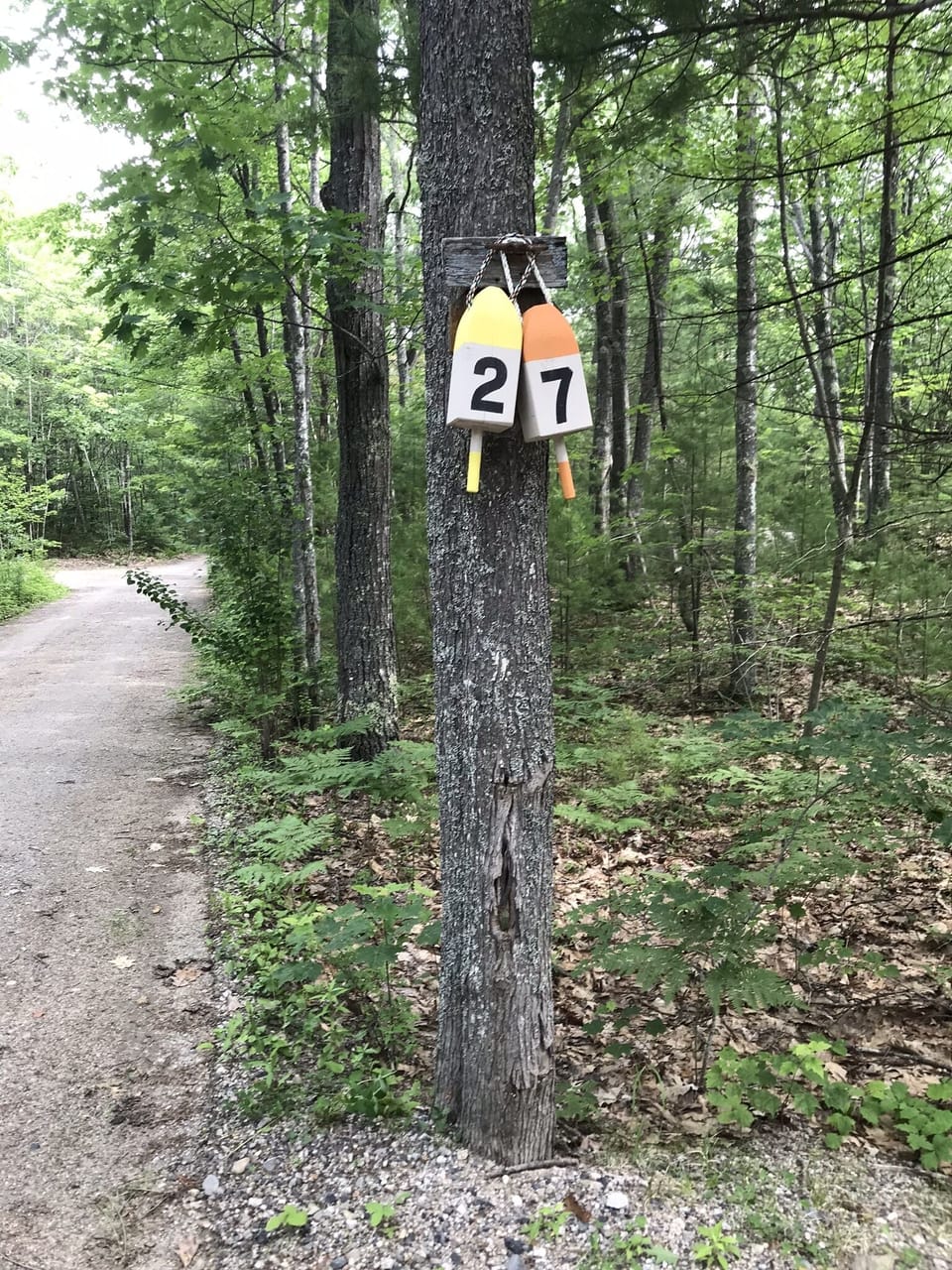 Look for the buoys at the end of driveway!