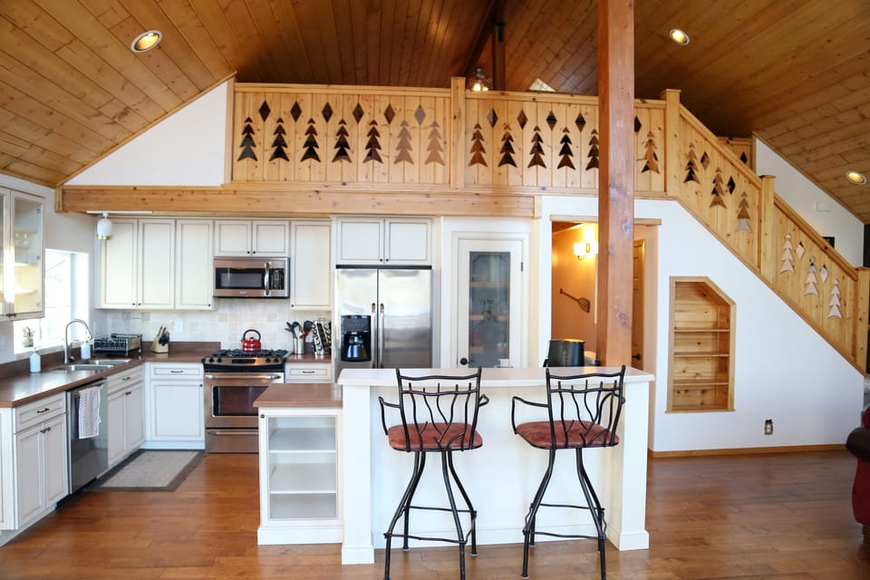 Well Appointed, Very Functional, Gourmet  Kitchen, Showing Large Loft Above.