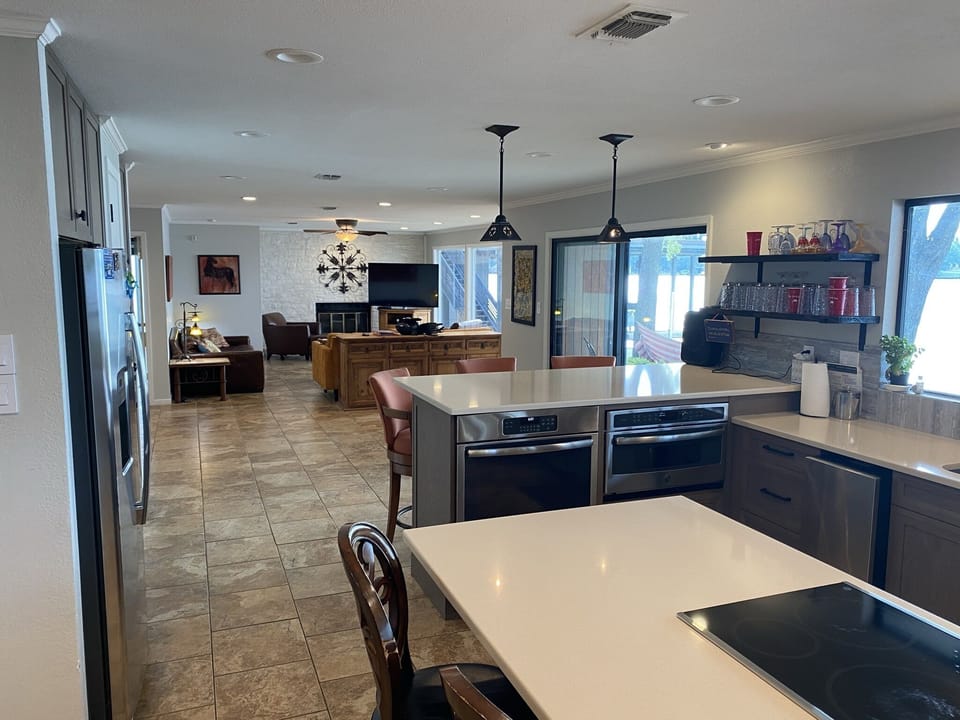 kitchen is open to family room