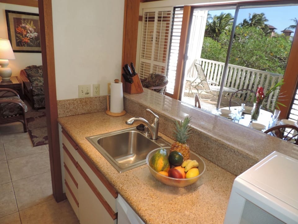 Kitchen and view of lanai