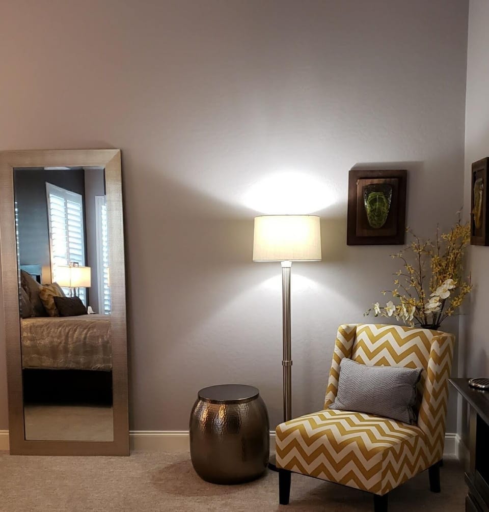 Master bedroom seating area.  
