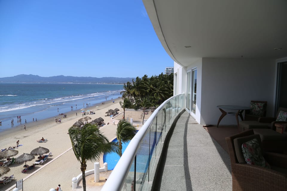 Ocean front view from the balcony
