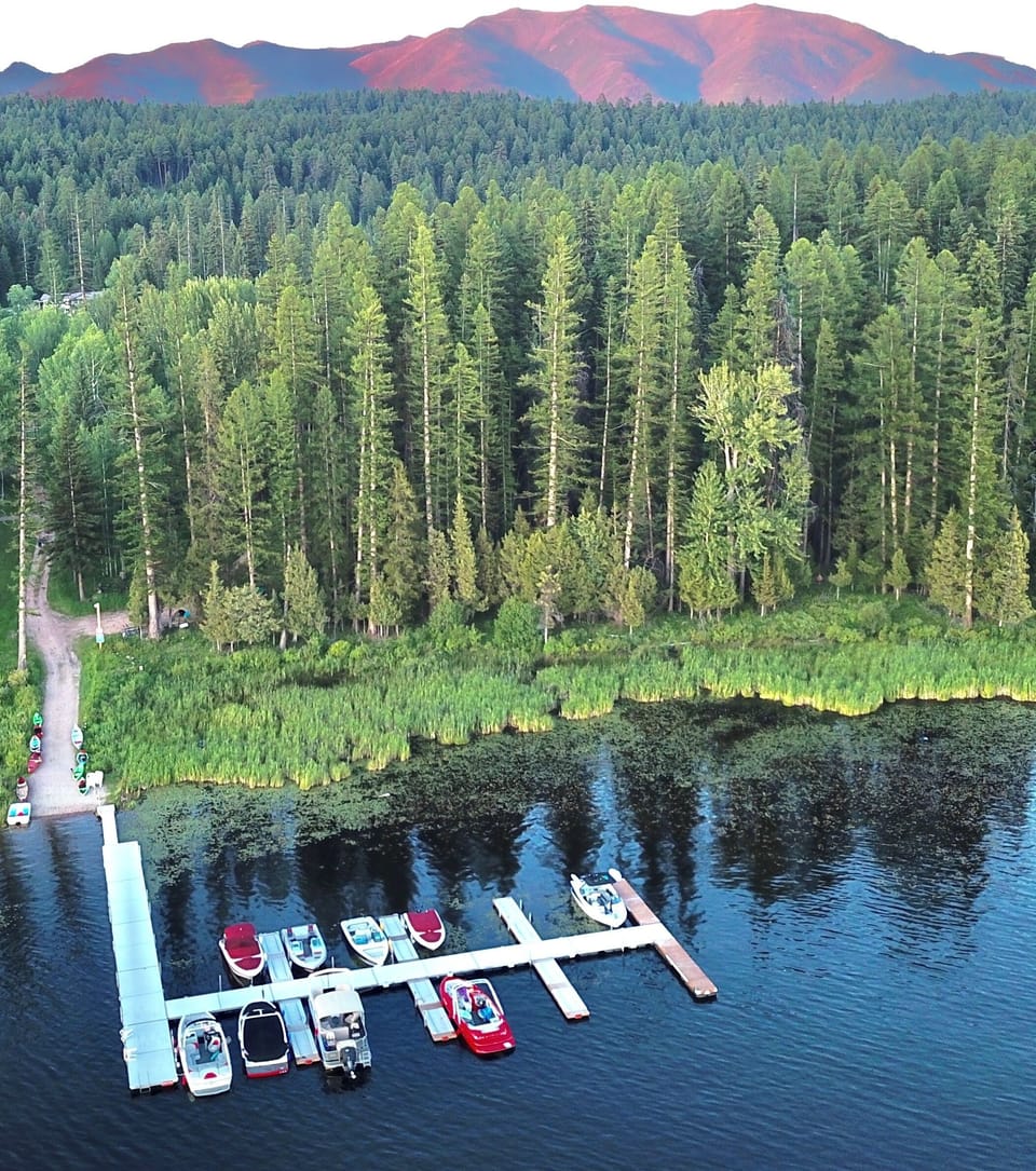 Drone view of the docks